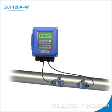 4-20mA air meter aliran ultrasonik dipasang di dinding nadi